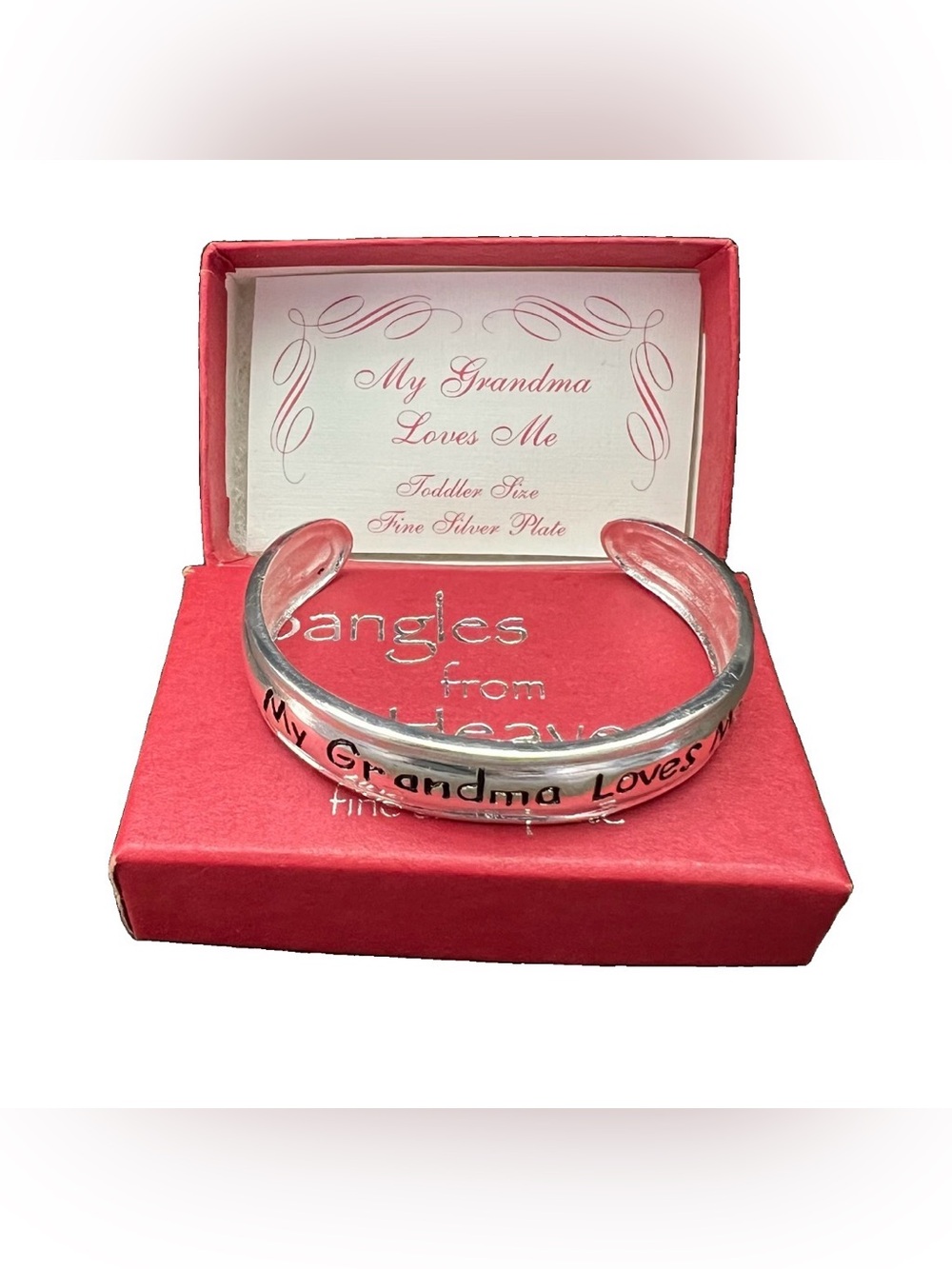 Bangles From Heaven Fine Silver Plated My Grandma Loves Me Toddler Bracelet